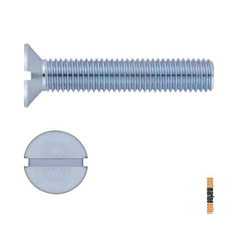 Stainless Steel 316 Machine Screw Counter Sunk Slotted Flat Head (DIN 963)