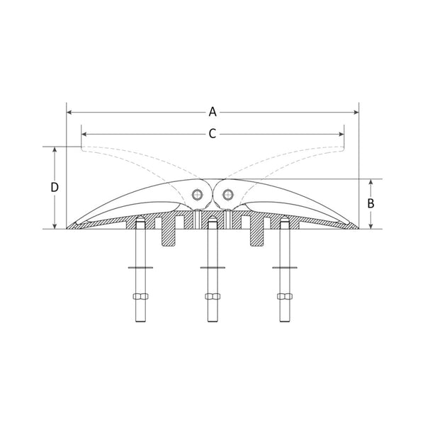 EMA 316 Stainless Steel Wing Pop-Up Cleat