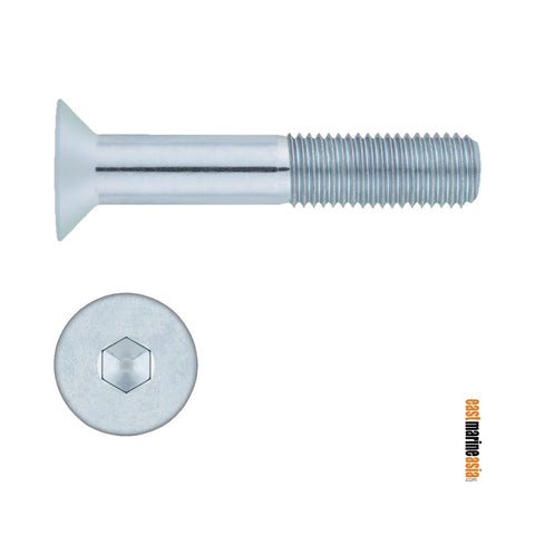 Stainless Steel 316 Machine Screw Counter Sunk Socket Flat Head - Half Thread (DIN 7991)