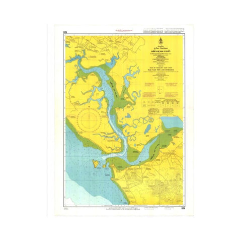 Marine Chart Thailand (Gulf of Thai - East) 119 Mae Nam Wen and Entrance