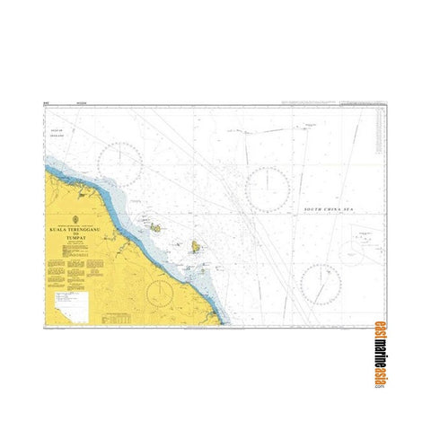 British Admiralty Nautical Chart #3447 Kuala Terengganu to Tumpat