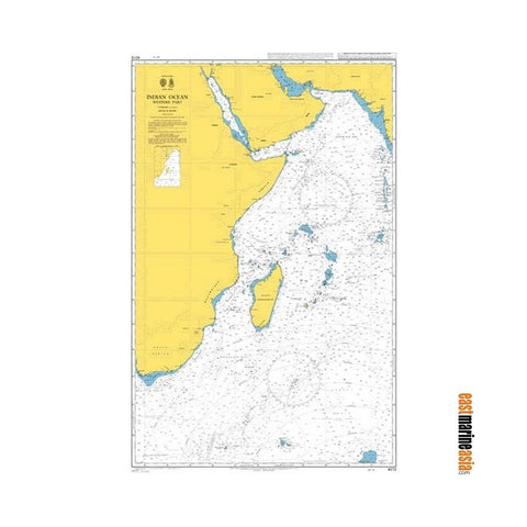 British Admiralty Nautical Chart #4072 Indian Ocean Western Part