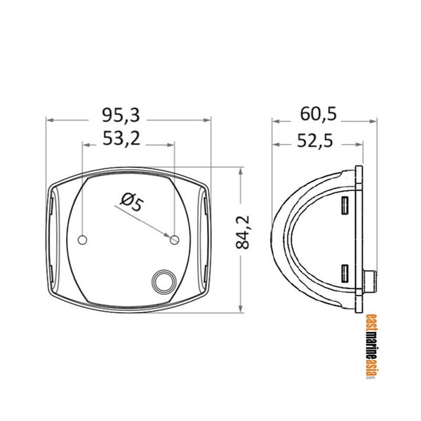 Osculati Sphera II LED Navigation Lights - White Housing