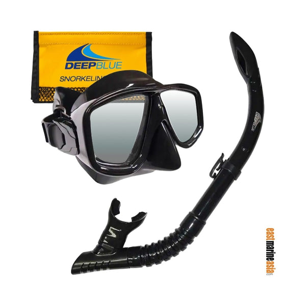 Deep Blue Bora Snorkelling Set with Mesh Bag