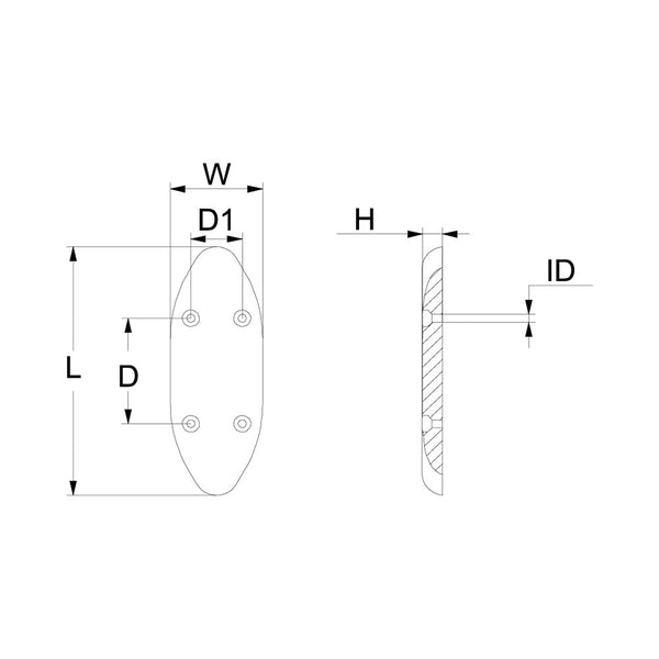 Martyr CMM25Z Bolt-on Hull Anode - Zinc