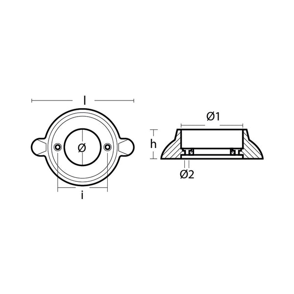 Tecnoseal 02051 Bukh Saildrive Collar Anode - Zinc