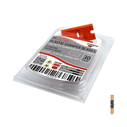 ScrapeRite SRS30GPO Plastic Scraper Blades - Standard General Purpose Orange