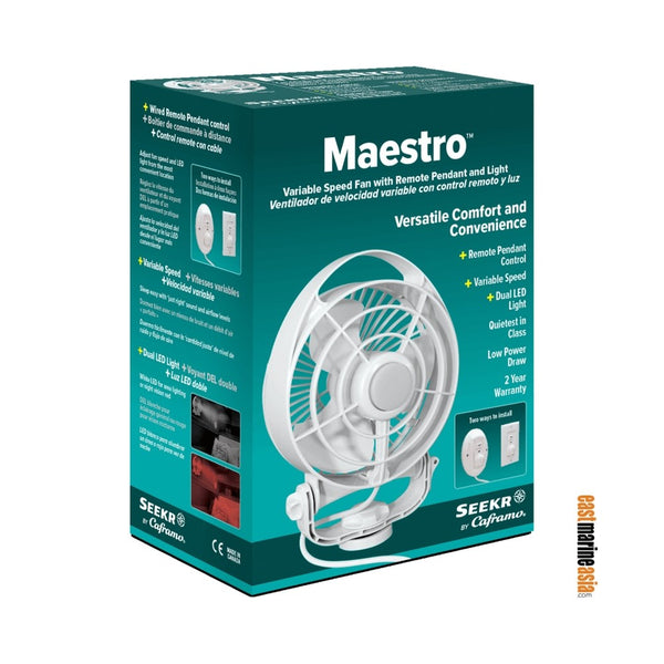 Seekr Caframo 7482 Maestro Marine Variable Speed Marine Cabin Fan